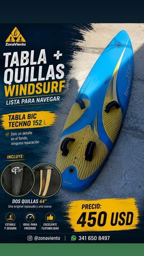 Tabla Windsurf BIC Techno 283 152L